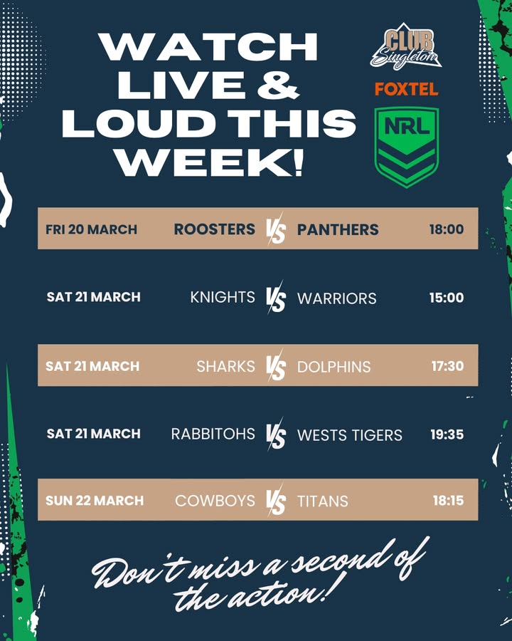 Featured image for “Catch the exclusive games at Club Singleton! 🏉🔥”