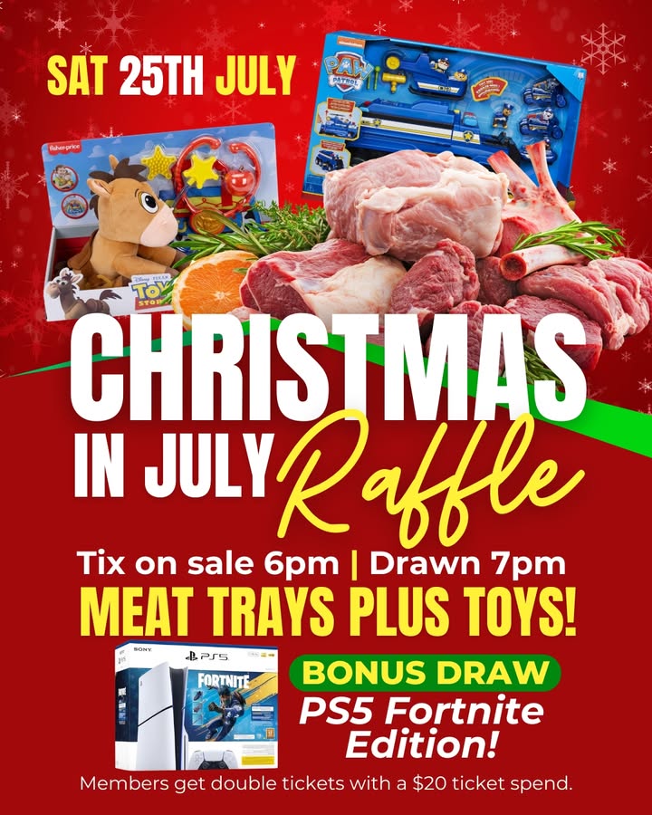 Featured image for “CHRISTMAS IN JULY RAFFLE!”